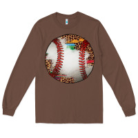 Chestnut western baseball leopard serape pattern Long Sleeve Tee - Artiststas