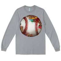 Heather Grey western baseball leopard serape pattern Long Sleeve Tee - Artiststas