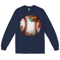 Navy western baseball leopard serape pattern Long Sleeve Tee - Artiststas