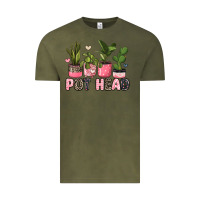 Vintage Olive pot head plants Vintage Tee - JahusDesignShop