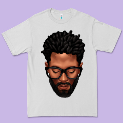 Bearded Black Man Portrait Premium Tee Designed By Texasbilliewilder