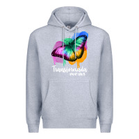 Heather Grey transformada por dios Premium Hoodie - JahusDesignShop