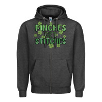 Charcoal Heather pinches get stitches Zipper Hoodie - MaliasSmallBusiness