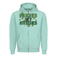 Seafoam pinches get stitches Zipper Hoodie - MaliasSmallBusiness