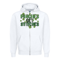 White pinches get stitches Zipper Hoodie - MaliasSmallBusiness