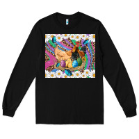 Black easter farm chicken chick rooster daisys butterfly sunflower eggs glit Long Sleeve Tee - Artiststas