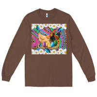 Chestnut easter farm chicken chick rooster daisys butterfly sunflower eggs glit Long Sleeve Tee - Artiststas