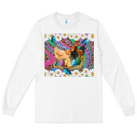 White easter farm chicken chick rooster daisys butterfly sunflower eggs glit Long Sleeve Tee - Artiststas