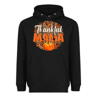 Black Thankful Mama Heavyweight Hoodie - MaliasSmallBusiness