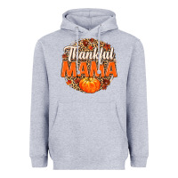 Heather Grey Thankful Mama Heavyweight Hoodie - MaliasSmallBusiness