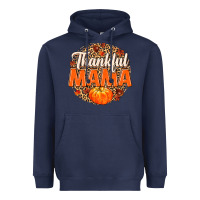 Navy Thankful Mama Heavyweight Hoodie - MaliasSmallBusiness