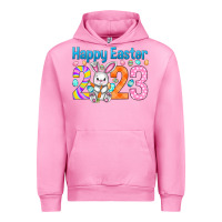 Fuchsia Pink Happy Easter 2023 Easter Day Urban Hoodie - HowdyJamesFarm
