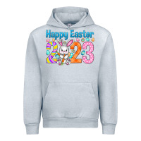 Heather Grey Happy Easter 2023 Easter Day Urban Hoodie - HowdyJamesFarm