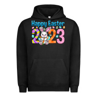 Pigment Black Happy Easter 2023 Easter Day Urban Hoodie - HowdyJamesFarm