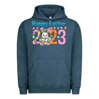 Pigment Midnight Navy Happy Easter 2023 Easter Day Urban Hoodie - HowdyJamesFarm