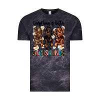 Cloud Black everything is better with dachshunds Vintage Tee - JahusDesignShop