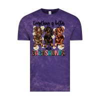 Cloud Purple everything is better with dachshunds Vintage Tee - JahusDesignShop