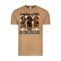 Vintage Camel everything is better with dachshunds Vintage Tee - JahusDesignShop