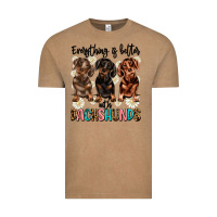 Vintage Coffee everything is better with dachshunds Vintage Tee - JahusDesignShop