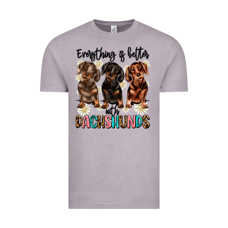 Everything Is Better With Dachshunds Vintage Tee by JahusDesignShop | Teevron