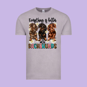Everything Is Better With Dachshunds Vintage Tee Designed By Jahusdesignshop