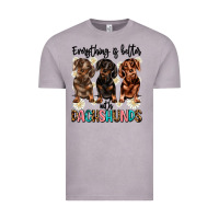 Vintage Zinc everything is better with dachshunds Vintage Tee - JahusDesignShop