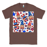 Chestnut 4th of july patriotic gnome seamless pattern Classic Tee - BundleAndBundleShop