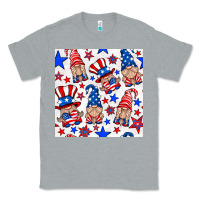 Heather Grey 4th of july patriotic gnome seamless pattern Classic Tee - BundleAndBundleShop
