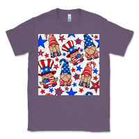 Lavender 4th of july patriotic gnome seamless pattern Classic Tee - BundleAndBundleShop