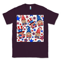 Plum 4th of july patriotic gnome seamless pattern Classic Tee - BundleAndBundleShop