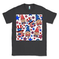 Smoke 4th of july patriotic gnome seamless pattern Classic Tee - BundleAndBundleShop
