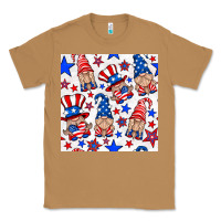 Toasted Coconut 4th of july patriotic gnome seamless pattern Classic Tee - BundleAndBundleShop