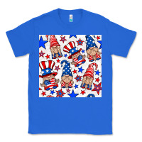 True Royal 4th of july patriotic gnome seamless pattern Classic Tee - BundleAndBundleShop
