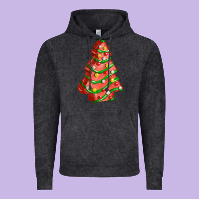 Red Christmas Cake Fa Element Vintage Hoodie Designed By Fadigitalartstudio