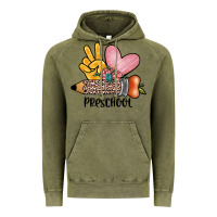 Vintage Olive peace love preschool Vintage Hoodie - JahusDesignShop