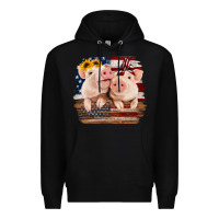 Black Cute Couple American Pigs Premium Hoodie - Bettercallsaul