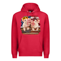 Cardinal Cute Couple American Pigs Premium Hoodie - Bettercallsaul