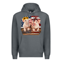 Rock Cute Couple American Pigs Premium Hoodie - Bettercallsaul