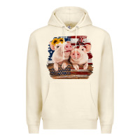 Sandshell Cute Couple American Pigs Premium Hoodie - Bettercallsaul