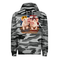Slate Camo Cute Couple American Pigs Premium Hoodie - Bettercallsaul