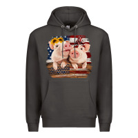 Smoke Cute Couple American Pigs Premium Hoodie - Bettercallsaul