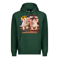 Sports Green Cute Couple American Pigs Premium Hoodie - Bettercallsaul