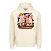 Tofu Cute Couple American Pigs Premium Hoodie - Bettercallsaul