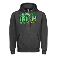 Charcoal Heather irish Zipper Hoodie - MaliasSmallBusiness