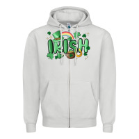 Dove Grey irish Zipper Hoodie - MaliasSmallBusiness