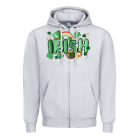 Heather Grey irish Zipper Hoodie - MaliasSmallBusiness