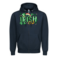 Navy irish Zipper Hoodie - MaliasSmallBusiness