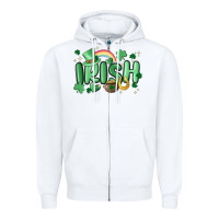 White irish Zipper Hoodie - MaliasSmallBusiness