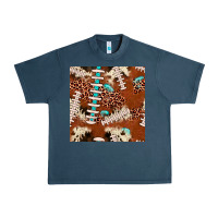 Midnight Navy football leopard gemstone seamless pattern Urban Heavy Tee - JahusDesignShop