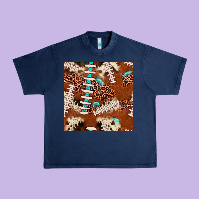 Football Leopard Gemstone Seamless Pattern Urban Heavy Tee Designed By Jahusdesignshop